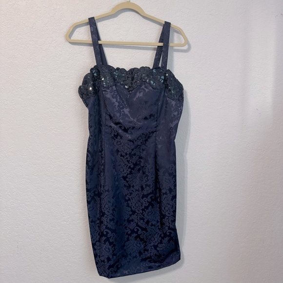 Scott McClintock Vintage Sequined Sleeveless Cocktail Prom Dress Made In USA - Picture 1 of 7